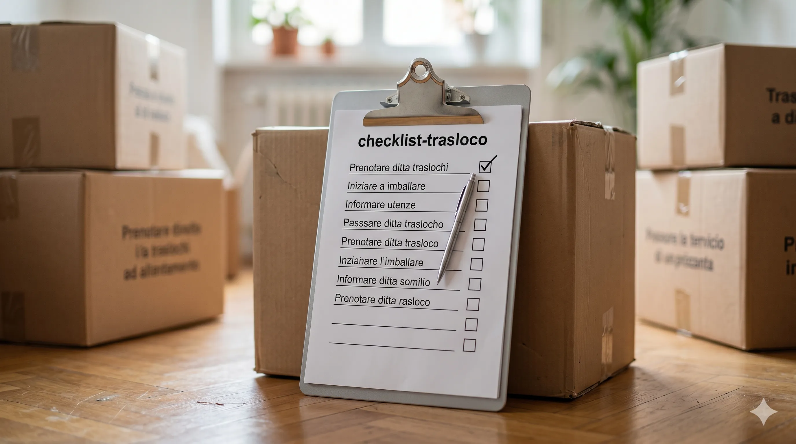 Checklist trasloco completa