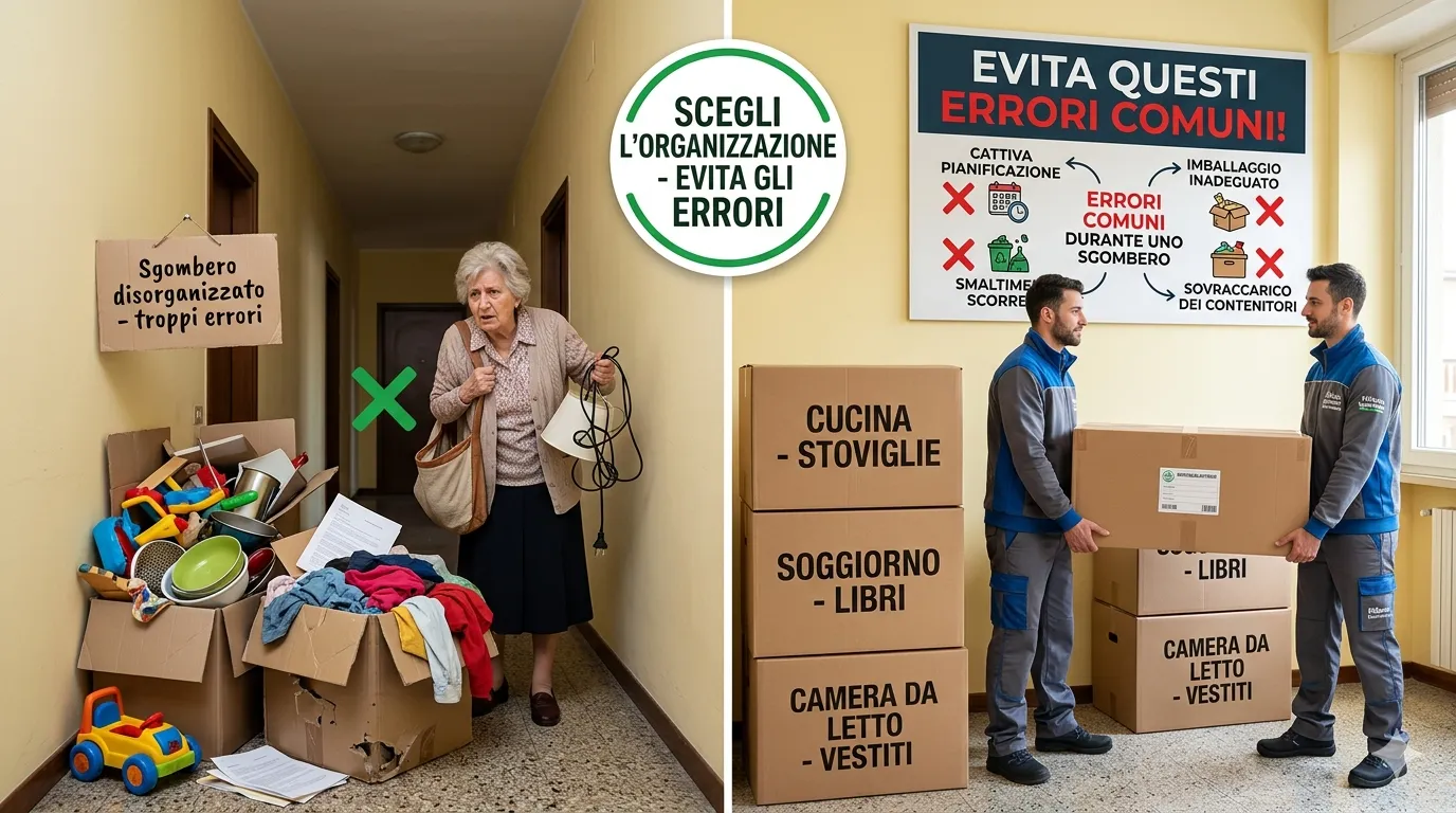 Errori comuni durante uno sgombero