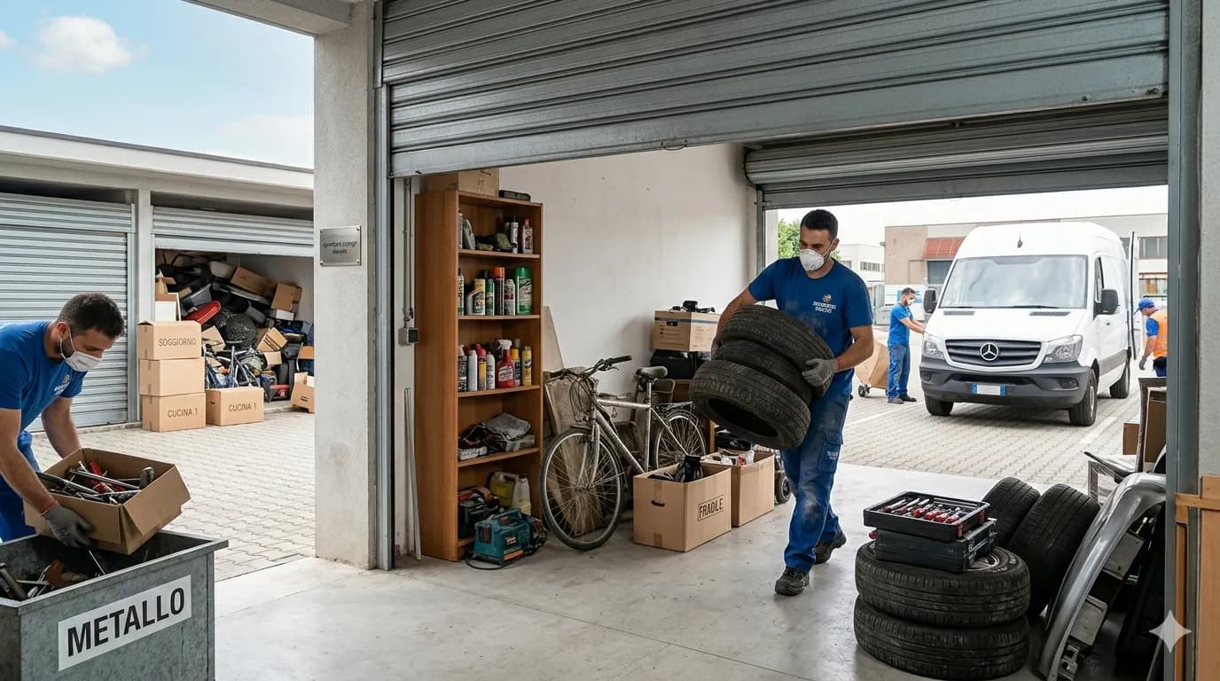 Sgombero box auto e garage a Milano