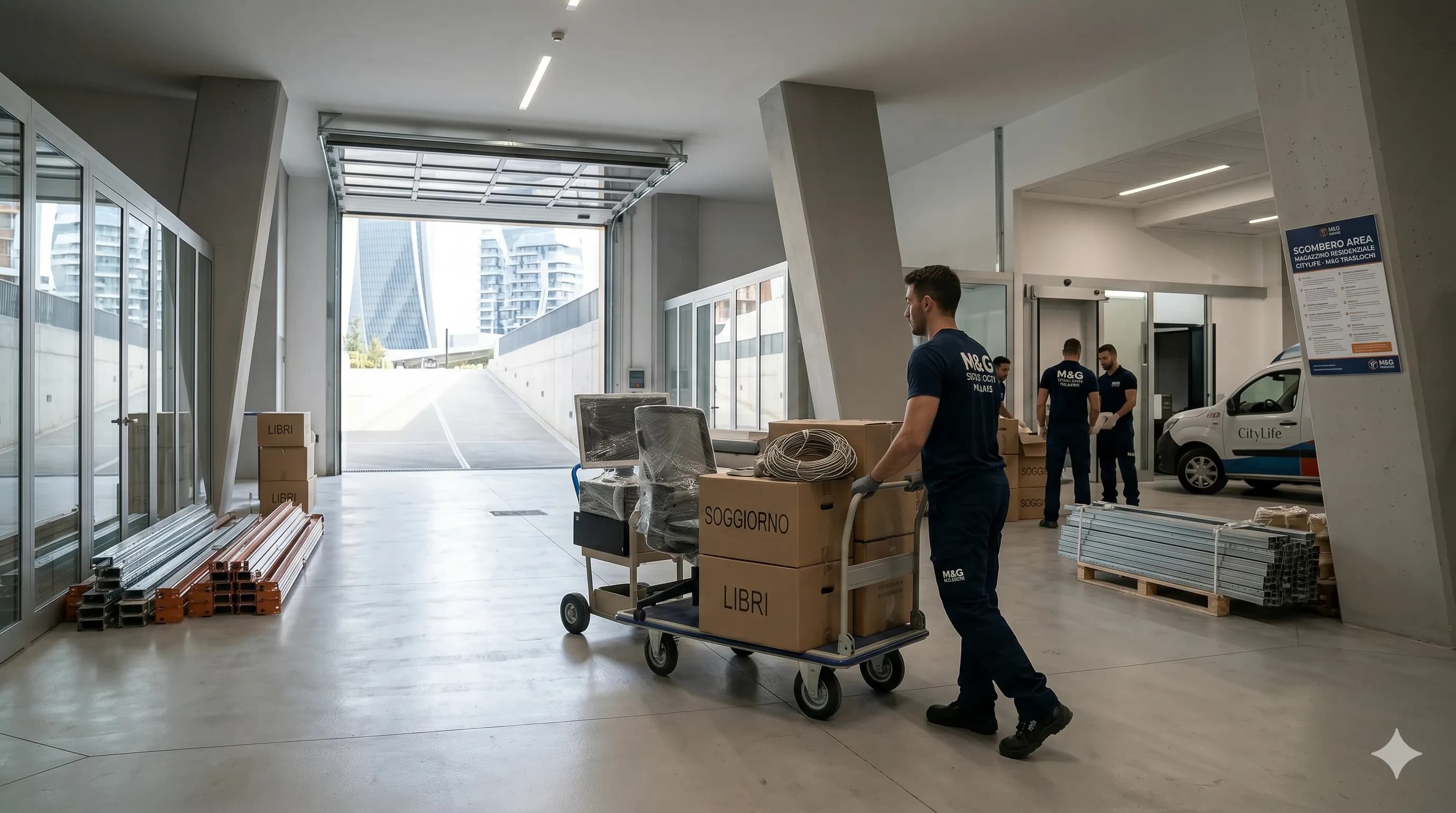 Sgombero a CityLife e zona Fiera a Milano